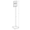 Azar Displays 8.5"x11" Pedestal Two-Sided Sign Holder Stand on Square Metal Base 300863